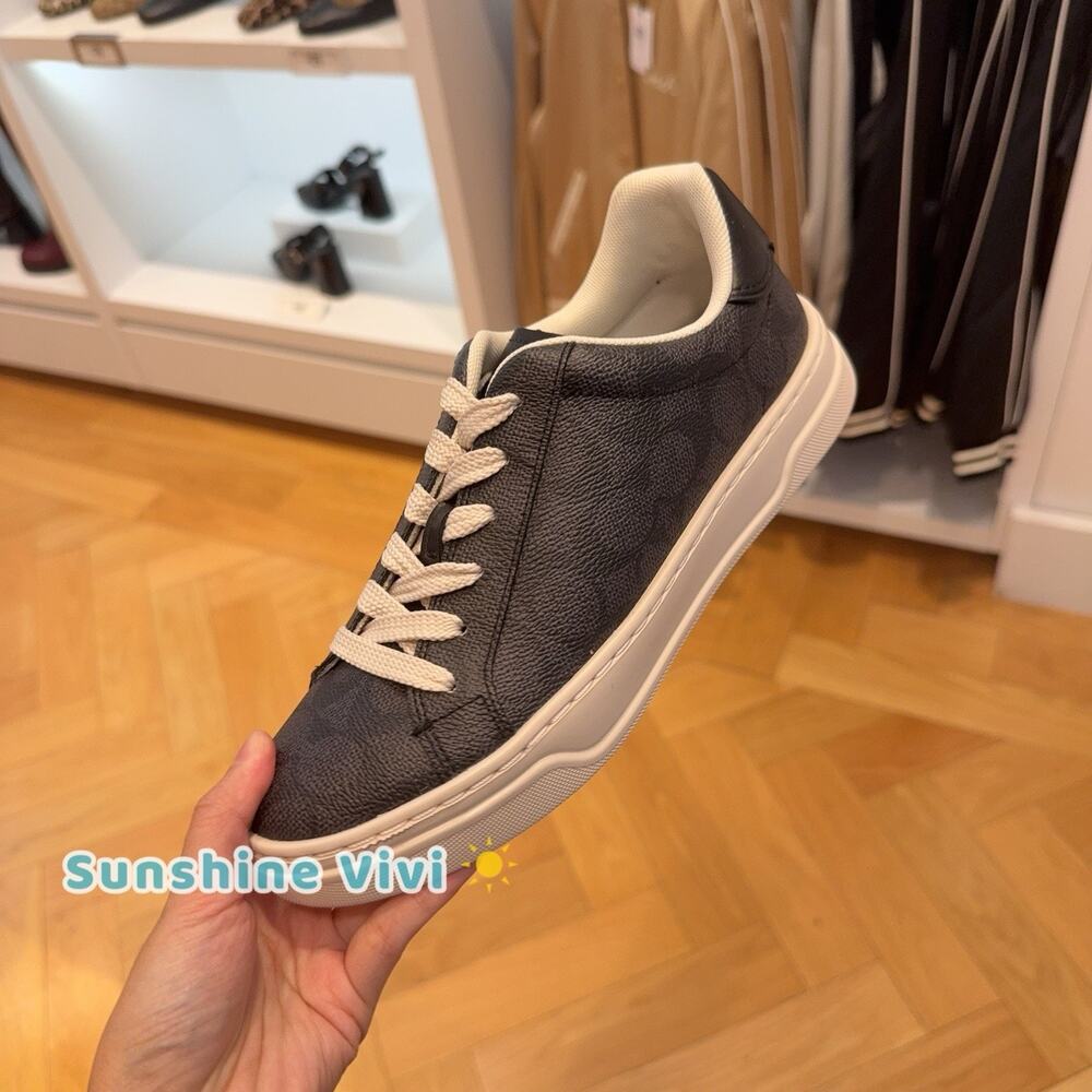 NEW COACH Women's High Line Sneaker Charcoal/Black CW970 us8